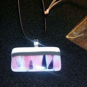Fused glass pendant.